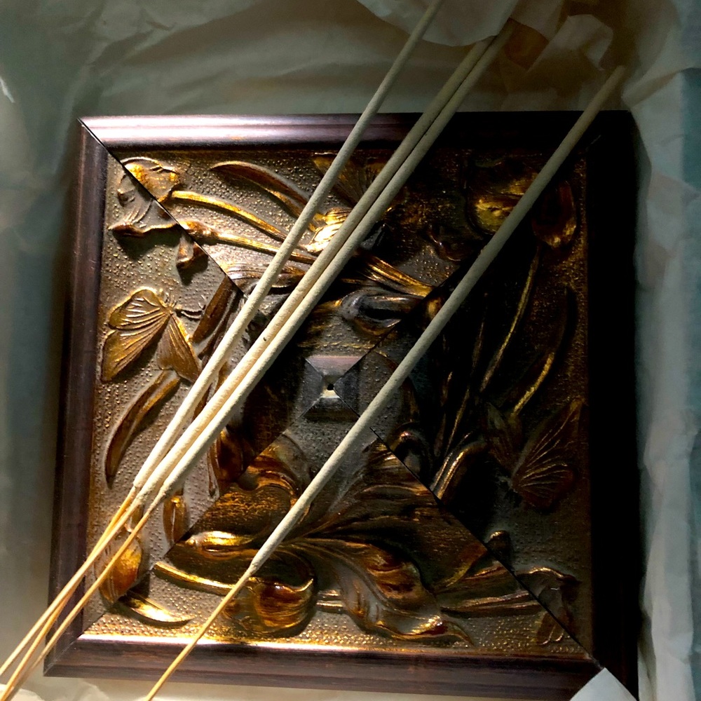 New Never Used Incense Burner with Incense Sticks